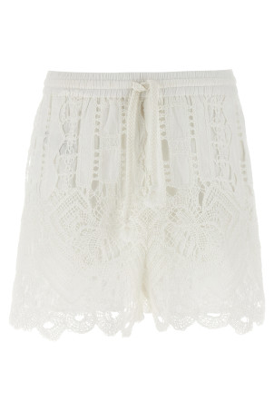 Macramé shorts White Macramé shorts White