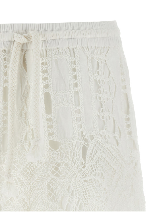 Шорти макраме білі PINKO 104856A2G9Z05 Шорти макраме білі PINKO 104856A2G9Z05