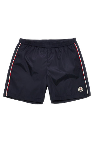 Шорты для плавания с нашивкой логотипа Синий MONCLER ENFANT K19542C0000953326742 Шорты для плавания с нашивкой логотипа Синий MONCLER ENFANT K19542C0000953326742