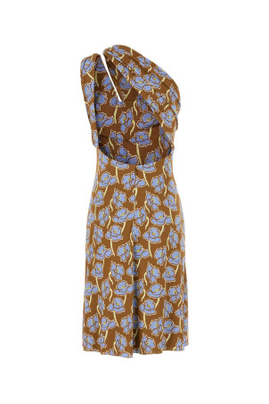 Сукня з принтом із еластичного крепу на одне плече VERSACE (10197771A13918) Сукня з принтом із еластичного крепу на одне плече VERSACE (10197771A13918)