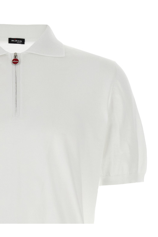 Сотове поло Білий KITON UMK133140C008 Сотове поло Білий KITON UMK133140C008