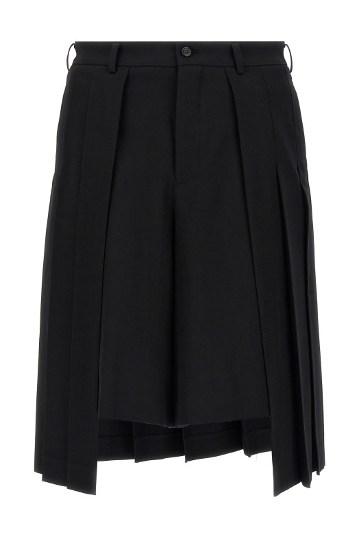 Плісировані шорти-бермуди Чорний COMME DES GARÇONS HOMME PLUS POP0591 Плісировані шорти-бермуди Чорний COMME DES GARÇONS HOMME PLUS POP0591