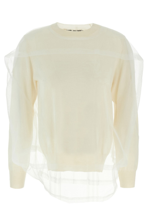 Tulle sweater White Tulle sweater White