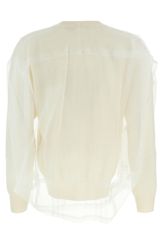 Tulle sweater White Tulle sweater White