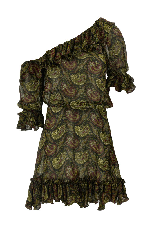 Сукня Пейслі Різнобарвна SAINT LAURENT 815701Y4K953689 Сукня Пейслі Різнобарвна SAINT LAURENT 815701Y4K953689