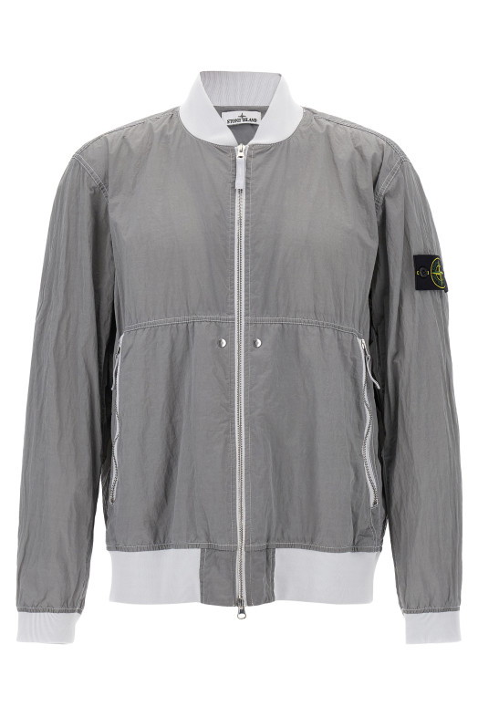 Бомбер нейлоновий металл сірий STONE ISLAND K1S154100019S0020V0061 Бомбер нейлоновий металл сірий STONE ISLAND K1S154100019S0020V0061