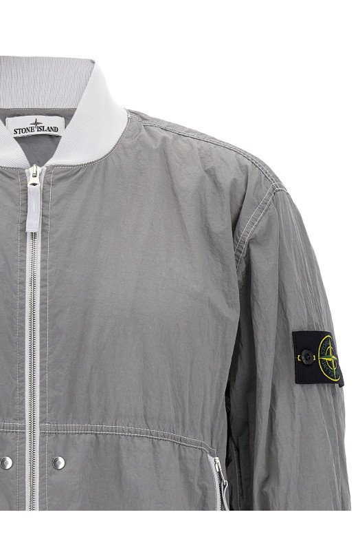 Бомбер нейлоновий металл сірий STONE ISLAND K1S154100019S0020V0061 Бомбер нейлоновий металл сірий STONE ISLAND K1S154100019S0020V0061