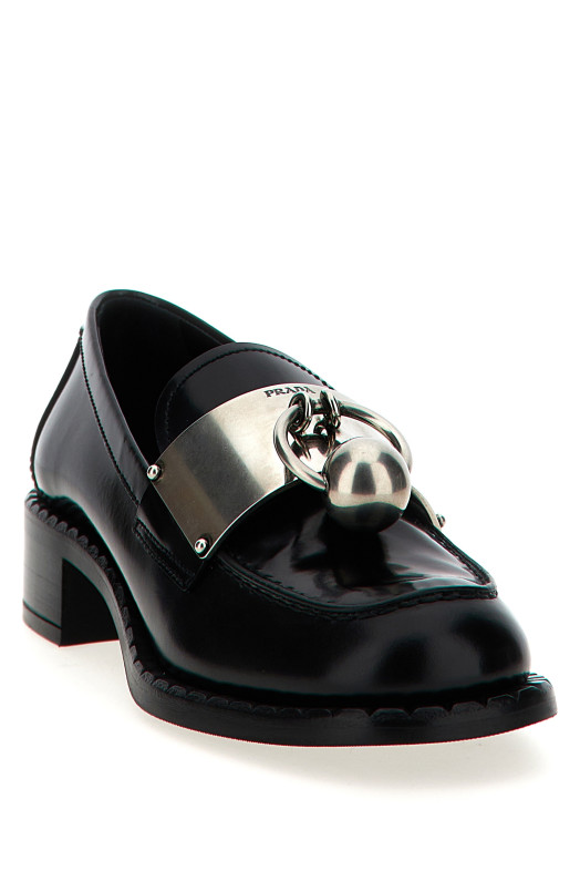 Мокасины с пирсингом Черный PRADA 1D981NFD035P39F0002 Мокасины с пирсингом Черный PRADA 1D981NFD035P39F0002