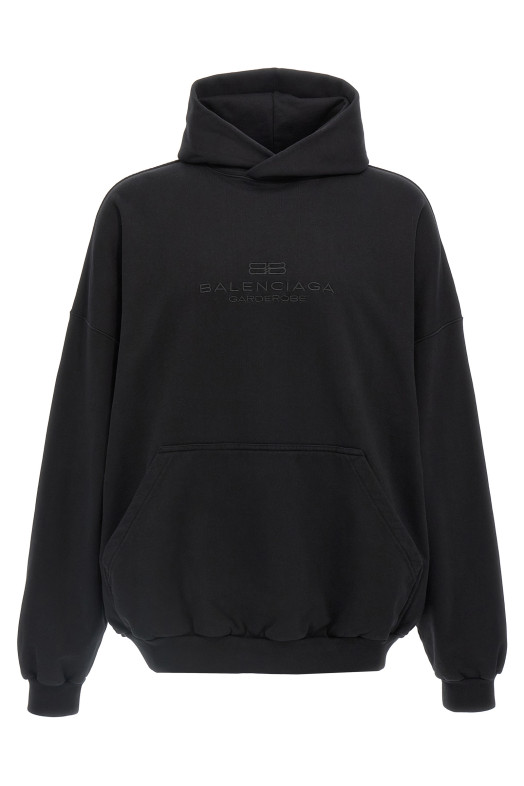 Худі BALENCIAGA 'BB Garderobe' Чорний 813406TRVW11000 Худі BALENCIAGA 'BB Garderobe' Чорний 813406TRVW11000