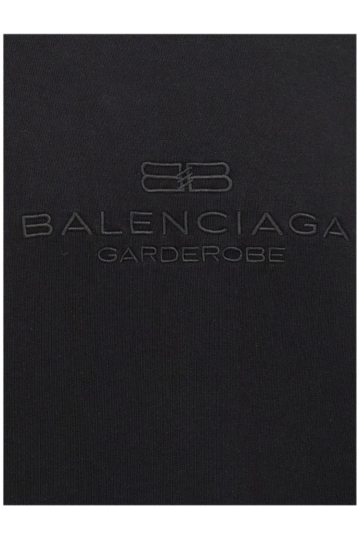 Худі BALENCIAGA 'BB Garderobe' Чорний 813406TRVW11000 Худі BALENCIAGA 'BB Garderobe' Чорний 813406TRVW11000