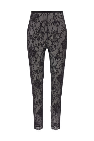 Кружевные леггинсы с люстрой Черный GIVENCHY BWB04A20H2001001