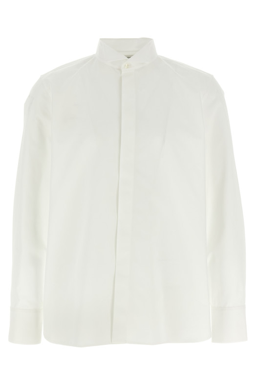 Flap collar shirt White Flap collar shirt White