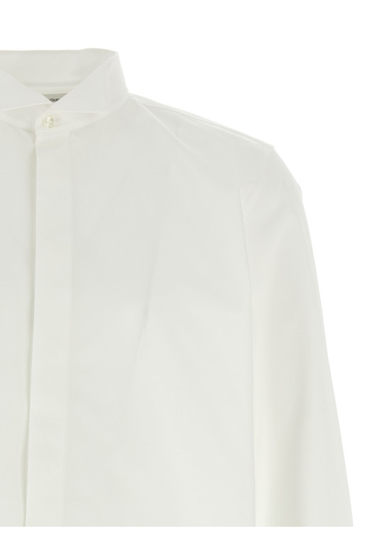 Flap collar shirt White Flap collar shirt White