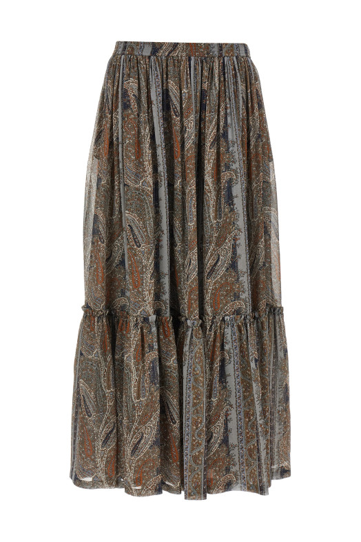 Спідниця пейслі Різнобарвна SAINT LAURENT 823141Y3K588490 Спідниця пейслі Різнобарвна SAINT LAURENT 823141Y3K588490