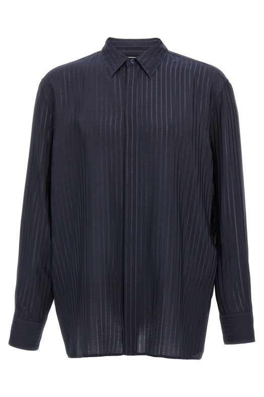 Полосатая рубашка Синий SAINT LAURENT 819096Y2G624102 Полосатая рубашка Синий SAINT LAURENT 819096Y2G624102