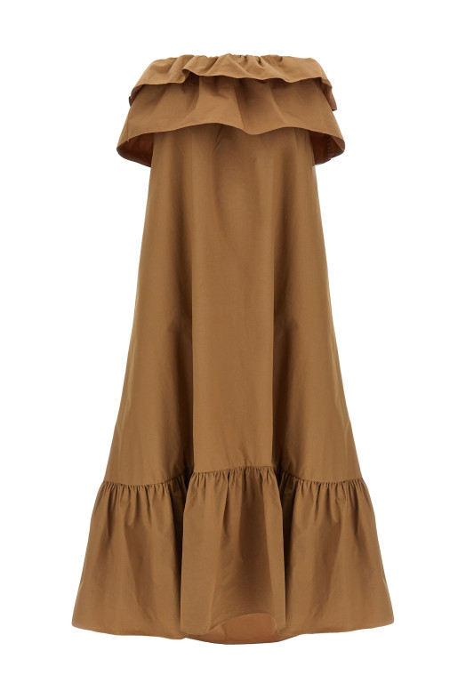 Flounce dress Brown Flounce dress Brown