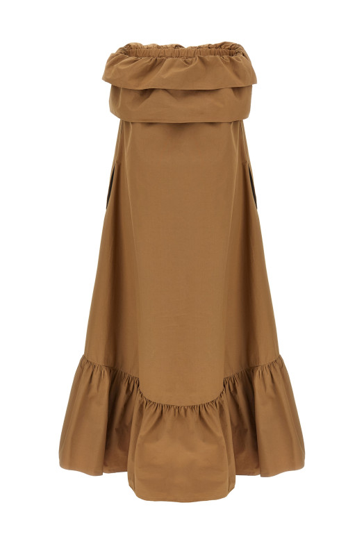 Flounce dress Brown Flounce dress Brown