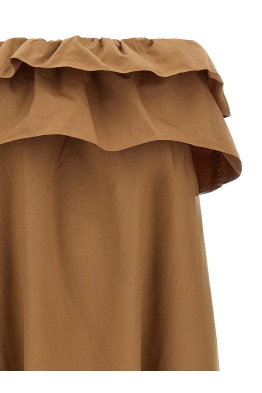 Flounce dress Brown Flounce dress Brown