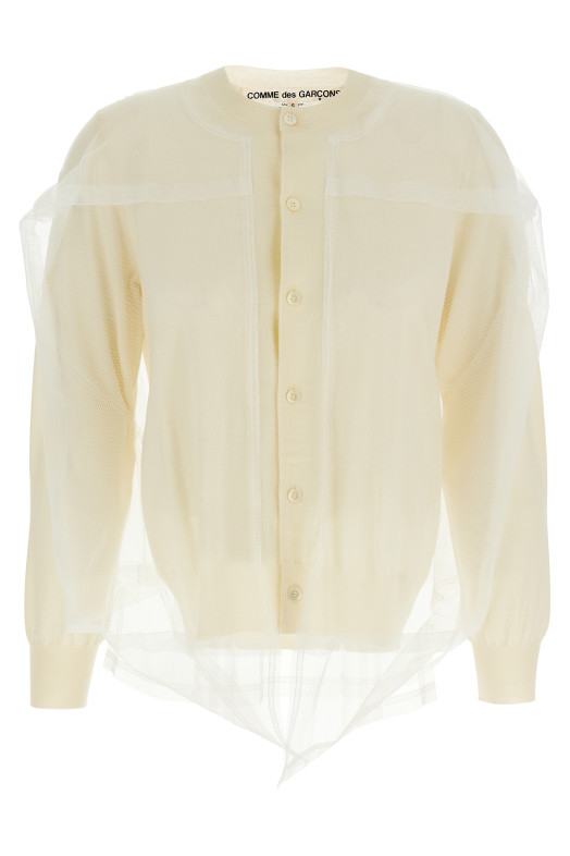 Tulle cardigan White Tulle cardigan White