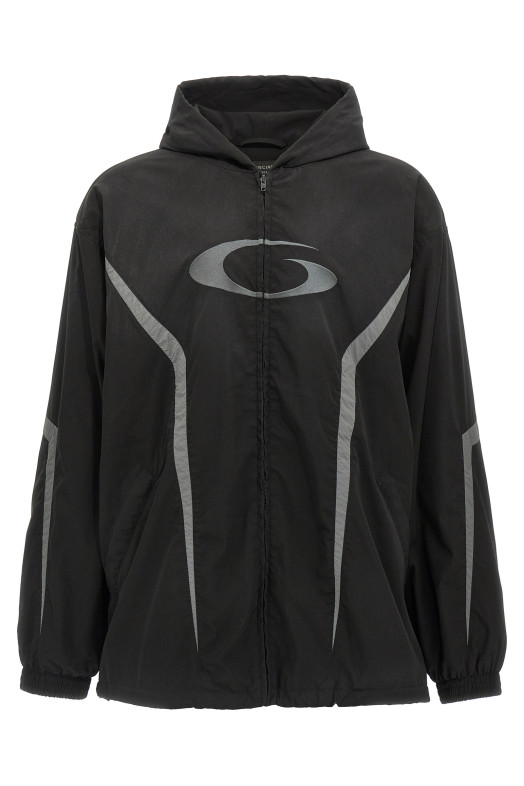 Куртка BALENCIAGA 'Tracksuit Loop Sports Icon Ampia' черная 814393TRO311779 Куртка BALENCIAGA 'Tracksuit Loop Sports Icon Ampia' черная 814393TRO311779