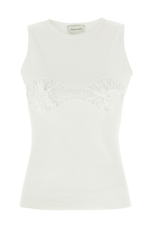 Ребристый топ Белый MAGDA BUTRYM 145524WHITE Ребристый топ Белый MAGDA BUTRYM 145524WHITE