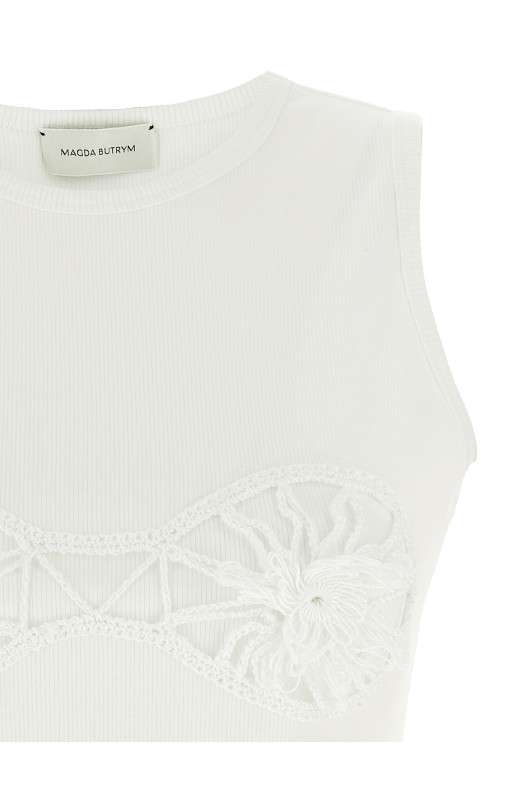 Ребристый топ Белый MAGDA BUTRYM 145524WHITE Ребристый топ Белый MAGDA BUTRYM 145524WHITE