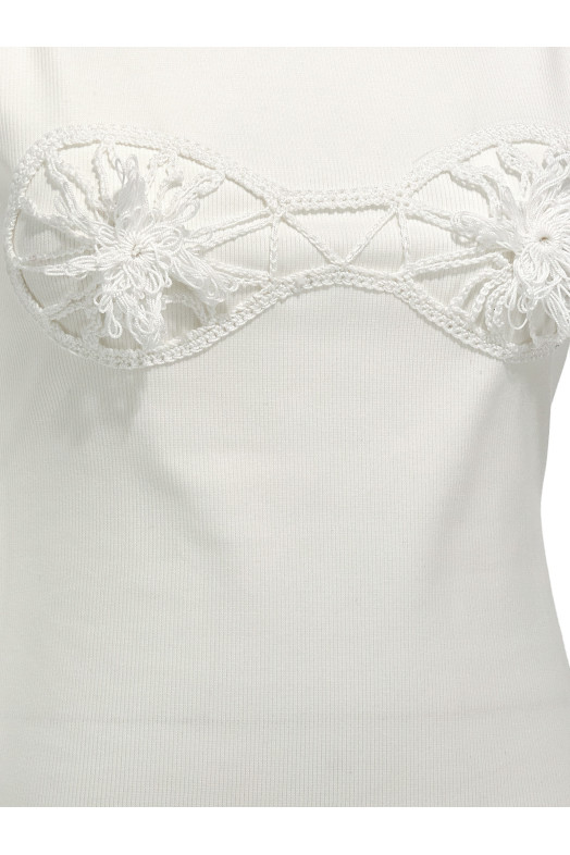 Ребристый топ Белый MAGDA BUTRYM 145524WHITE Ребристый топ Белый MAGDA BUTRYM 145524WHITE