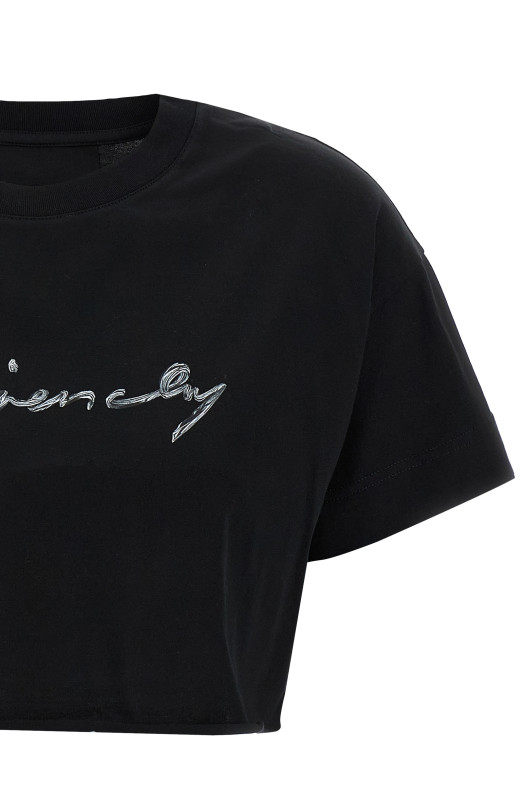 Футболка GIVENCHY 'cropped' Черный BW70C5P729001 Футболка GIVENCHY 'cropped' Черный BW70C5P729001
