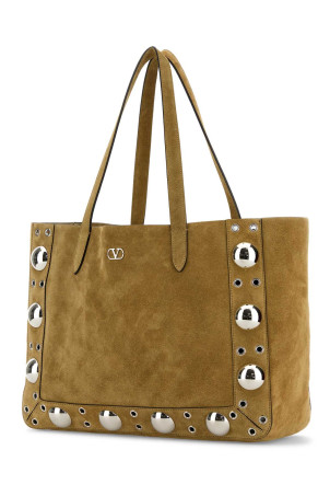 Beige suede NellcÃ´te shopping bag VALENTINO GARAVANI (6W0B0R79JET)