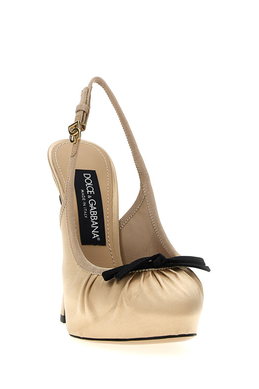 DOLCE & GABBANA 'Vally' slingback Beige CG0927AD1608L068 DOLCE & GABBANA 'Vally' slingback Beige CG0927AD1608L068