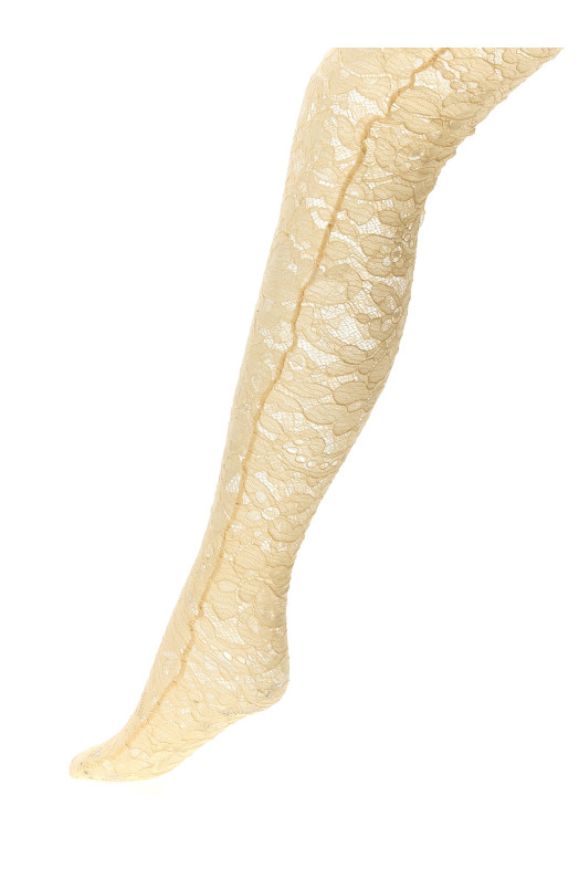 Колготки Valentino Garavani мереживні Rebordè жовті 6B0KI03Q9BTET5 Колготки Valentino Garavani мереживні Rebordè жовті 6B0KI03Q9BTET5