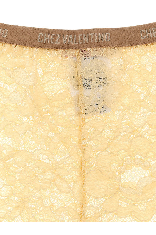 Колготки Valentino Garavani мереживні Rebordè жовті 6B0KI03Q9BTET5 Колготки Valentino Garavani мереживні Rebordè жовті 6B0KI03Q9BTET5