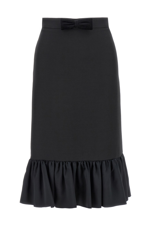 Спідниця Valentino Garavani Crepe Couture чорна 6B0RADF01CF0NO