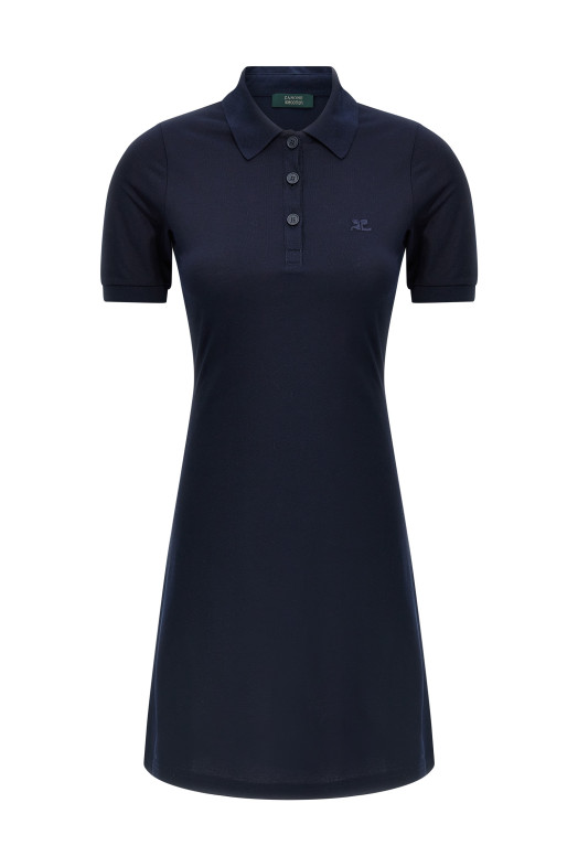 Платье-поло из пике Синий COURREGES 125JRO554JS01937075 Платье-поло из пике Синий COURREGES 125JRO554JS01937075