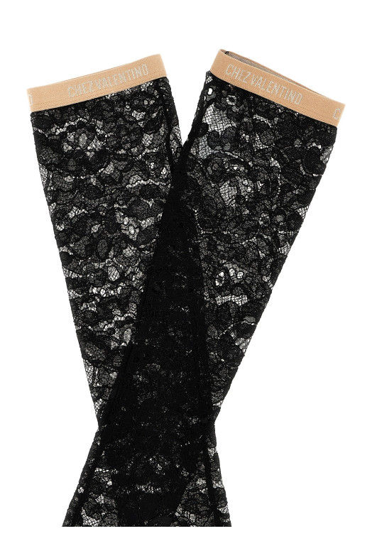 Нога Valentino Garavani Lace Rebordè Black 6B0KI03R9BT0NO Нога Valentino Garavani Lace Rebordè Black 6B0KI03R9BT0NO