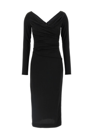 Сукня з драпіруванням Чорна DOLCE & GABBANA F6TMWTFURGGN0000 Сукня з драпіруванням Чорна DOLCE & GABBANA F6TMWTFURGGN0000