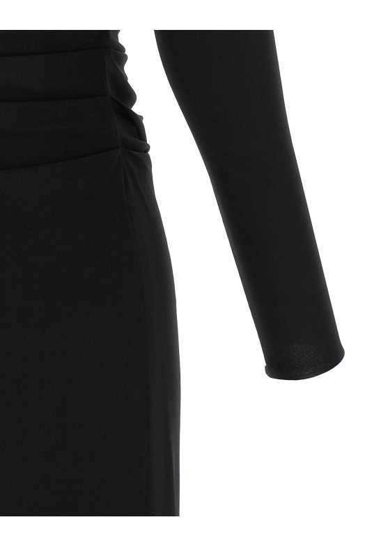 Сукня з драпіруванням Чорна DOLCE & GABBANA F6TMWTFURGGN0000 Сукня з драпіруванням Чорна DOLCE & GABBANA F6TMWTFURGGN0000