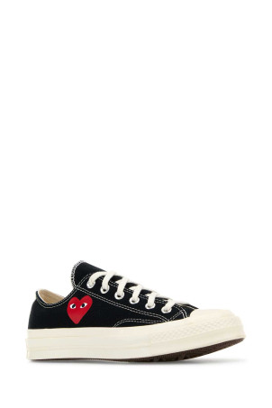 Black canvas Comme Des Garçons X Converse sneakers Black COMME DES GARCONS PLAY (AZK128001) Black canvas Comme Des Garçons X Converse sneakers Black COMME DES GARCONS PLAY (AZK128001)