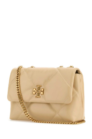 Бежевая кожаная небольшая сумка через плечо Kira TORY BURCH (154706) Бежевая кожаная небольшая сумка через плечо Kira TORY BURCH (154706)