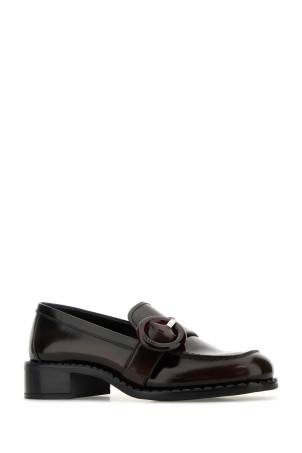 Коричневі шкіряні мокасини PRADA (1D979NF035P39) Коричневі шкіряні мокасини PRADA (1D979NF035P39)