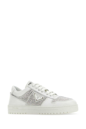 White leather sneakers Black PRADA (1E348NF0302AWL) White leather sneakers Black PRADA (1E348NF0302AWL)