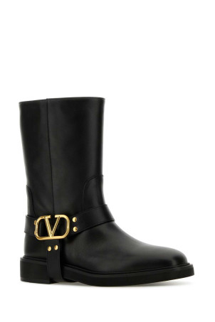 Черные кожаные ботинки Black VALENTINO GARAVANI (5W2S0JK6DSH) Черные кожаные ботинки Black VALENTINO GARAVANI (5W2S0JK6DSH)