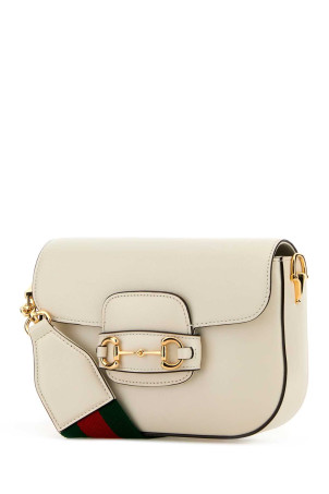 Міні-сумка через плече Horsebit 1955 з шкіри кольору слонової кістки GUCCI (65857418YSG) Міні-сумка через плече Horsebit 1955 з шкіри кольору слонової кістки GUCCI (65857418YSG)