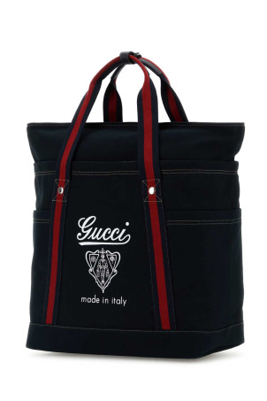 Midnight blue canvas shopping bag GUCCI (816863FAD78)