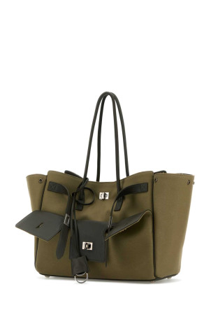 Армейская зеленая холщовая сумка Carry All Bel Air BALENCIAGA (8356702ABP8) Армейская зеленая холщовая сумка Carry All Bel Air BALENCIAGA (8356702ABP8)