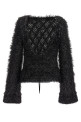 Cut-out lurex sweater Black