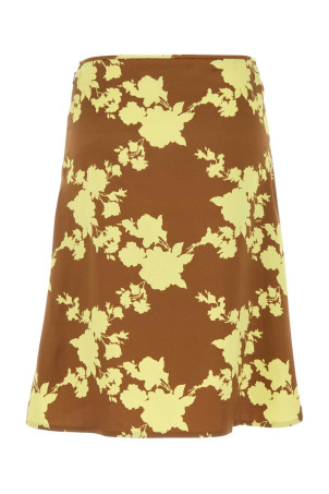 Printed satin skirt VERSACE (10197901A14124) Printed satin skirt VERSACE (10197901A14124)