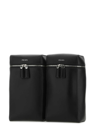 Black leather backpack Black PRADA (2VZ1002DXV)