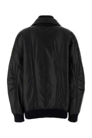 Black nappa leather bomber jacket Black PRADA (58A203SOOOFLY) Black nappa leather bomber jacket Black PRADA (58A203SOOOFLY)