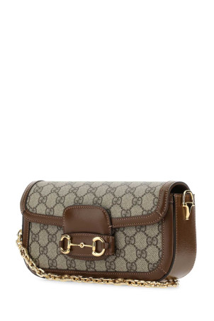 Кожаная сумка с тканью GG GUCCI (73517892TCG) Кожаная сумка с тканью GG GUCCI (73517892TCG)